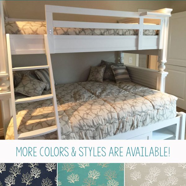 "Beach House" Coastal Bunk Bed Bedding Bedding for Bunks Bunk Bed