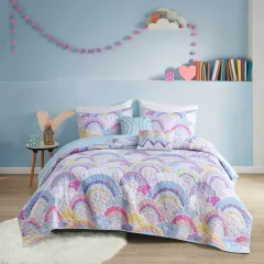 Lucy Printed Rainbow Coverlet